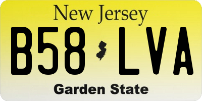 NJ license plate B58LVA