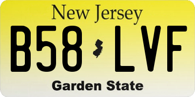 NJ license plate B58LVF
