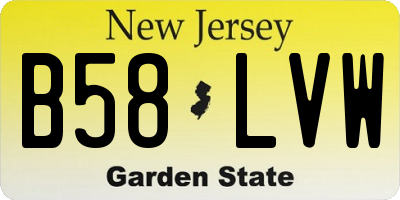 NJ license plate B58LVW
