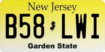 NJ license plate B58LWI