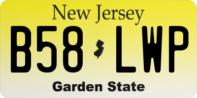 NJ license plate B58LWP