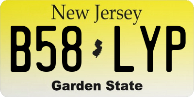 NJ license plate B58LYP