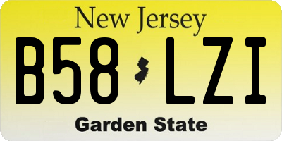 NJ license plate B58LZI