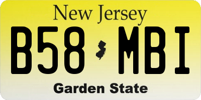 NJ license plate B58MBI