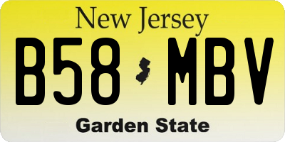 NJ license plate B58MBV