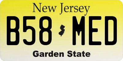 NJ license plate B58MED