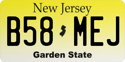 NJ license plate B58MEJ