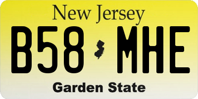 NJ license plate B58MHE