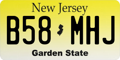 NJ license plate B58MHJ
