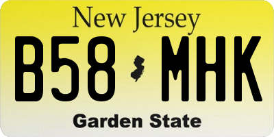 NJ license plate B58MHK