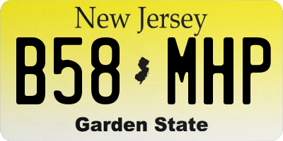 NJ license plate B58MHP