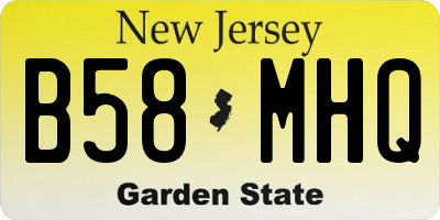 NJ license plate B58MHQ