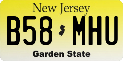 NJ license plate B58MHU