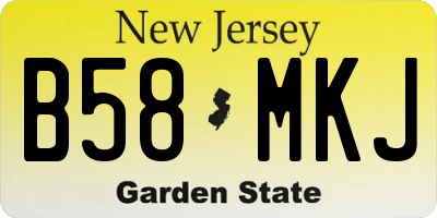 NJ license plate B58MKJ