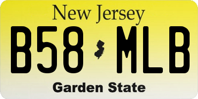 NJ license plate B58MLB