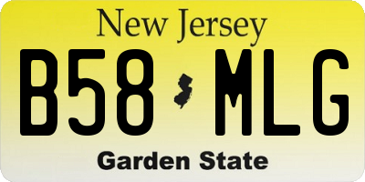 NJ license plate B58MLG