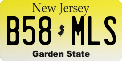 NJ license plate B58MLS