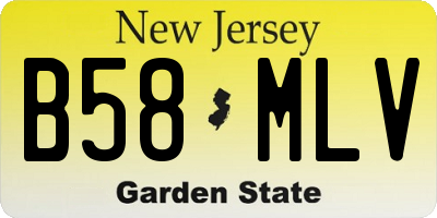 NJ license plate B58MLV