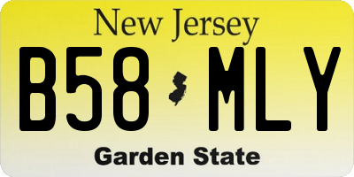 NJ license plate B58MLY