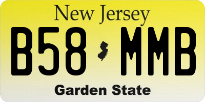 NJ license plate B58MMB