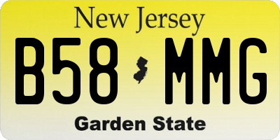 NJ license plate B58MMG