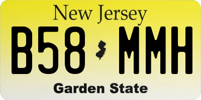 NJ license plate B58MMH