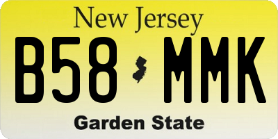NJ license plate B58MMK