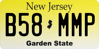 NJ license plate B58MMP