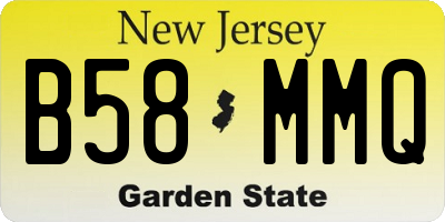 NJ license plate B58MMQ