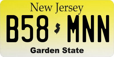 NJ license plate B58MNN