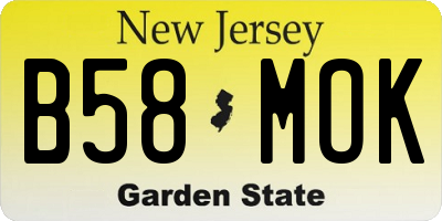 NJ license plate B58MOK