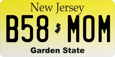 NJ license plate B58MOM