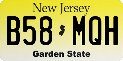 NJ license plate B58MQH