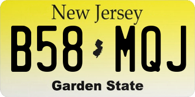 NJ license plate B58MQJ