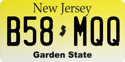 NJ license plate B58MQQ