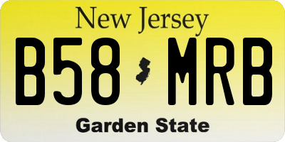 NJ license plate B58MRB