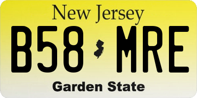 NJ license plate B58MRE