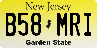 NJ license plate B58MRI