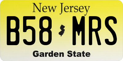 NJ license plate B58MRS