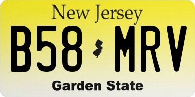 NJ license plate B58MRV