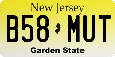 NJ license plate B58MUT