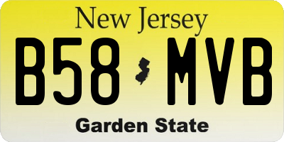 NJ license plate B58MVB