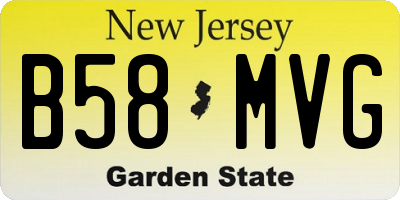 NJ license plate B58MVG