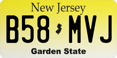 NJ license plate B58MVJ