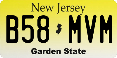 NJ license plate B58MVM