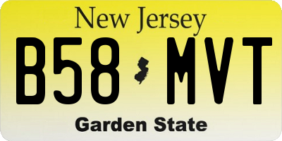 NJ license plate B58MVT