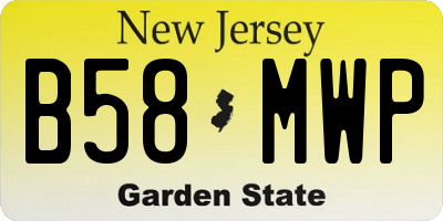 NJ license plate B58MWP