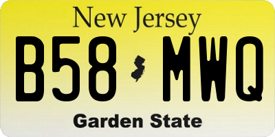 NJ license plate B58MWQ