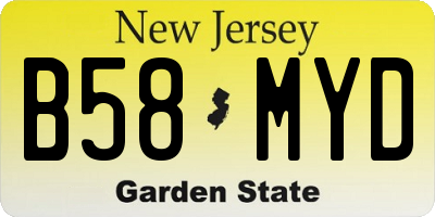 NJ license plate B58MYD