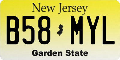 NJ license plate B58MYL